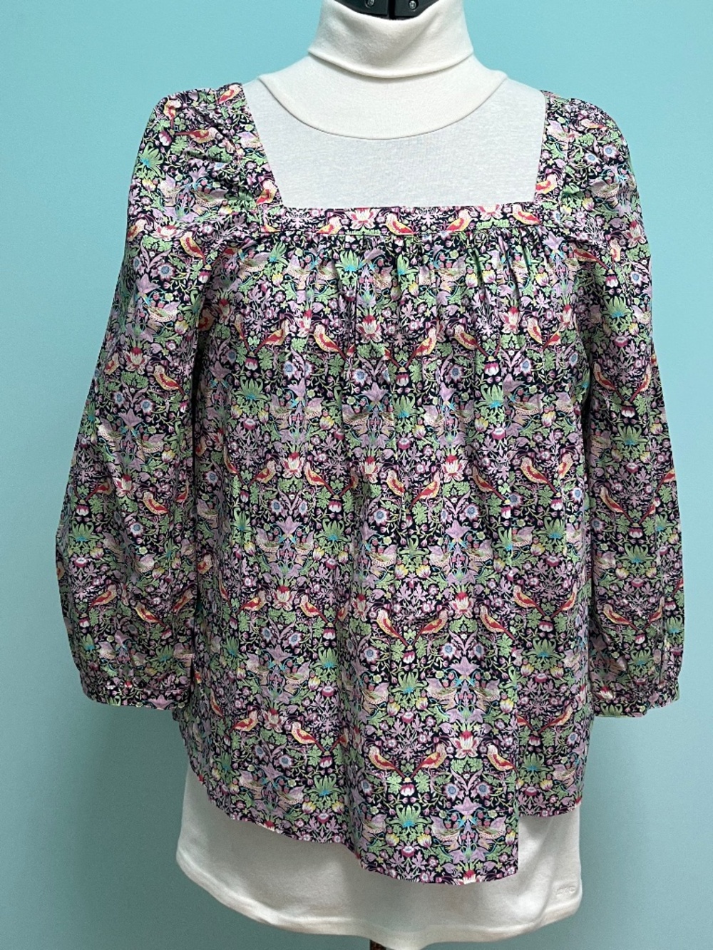 J Crew /Liberty Art Fabrics light and colourful boho style top size 6